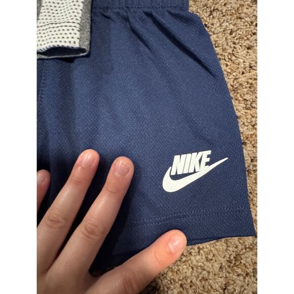 Nike Lot 3 Pairs Shorts Size 18M Red Blue Gray Athletic Toddler Infant - Picture 4 of 8